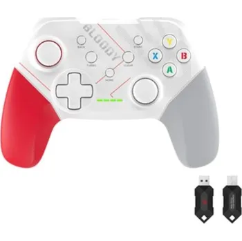 Elektronika A4tech Bloody GPW50, gamepad, Dual mode 2,4G+USB, bílá GPW50-WH