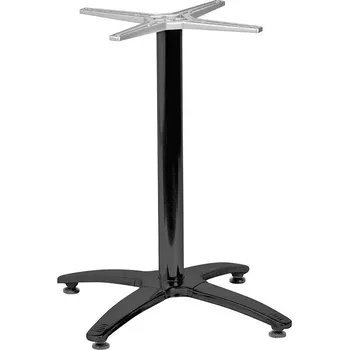 Zahradní stůl Zahradní stolová podnož ROMA 4 černá pro desky max O80cm nebo 80×80cm