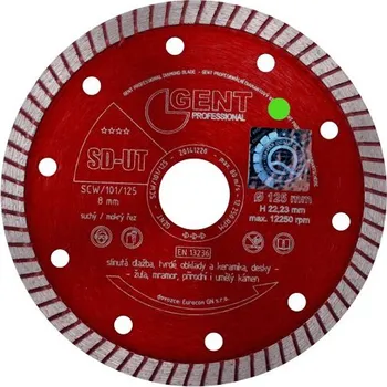 Brusný kotouč Kotouč řezný diamant GENT SD-UT 250mm turbo slim červený vnitřní otvor 25,4mm