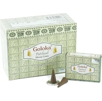 Vonná tyčinka GOLOKA - Patchouli vonné kužely, 10ks + stojan