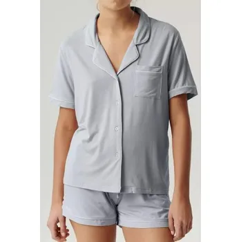 Dámské pyžamo Dámské propínací pyžamo Atlantic NLP-496 - modal Světle modrá 2XL