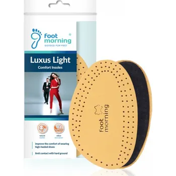 Vložka do bot Kožené podpatěnky do bot s aktivním uhlím Foot Morning Luxus Light, velikost 39-40