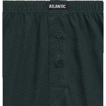 Boxerky 2 PACK pánské trenýrky Atlantic 2MBX-059 Černo-zelená XL