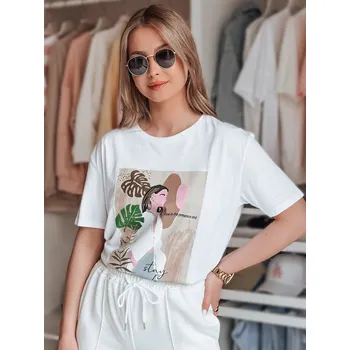 Dámské tričko Bílé tričko s potiskem BRAVIS RY2616 Velikost: L/XL