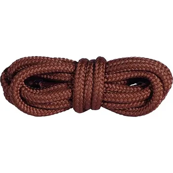 Tkaničky do bot Hrubé kulaté hnědé pevné tkaničky do turistických bot 120cm