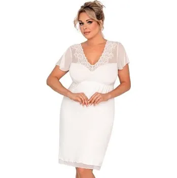 Dámské noční prádlo Noční košilka Donna Ivana Maxi - viskóza Ecru 6XL(52)