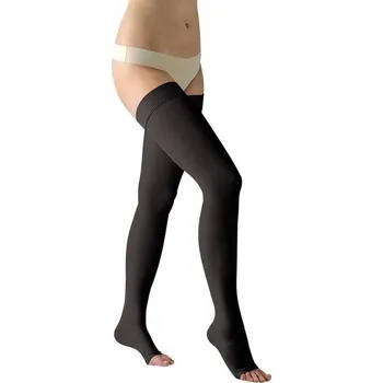 Dámské stahovací prádlo Kompresní stehenní punčochy otevřená špička lem Avicenum 360, M, dlouhé