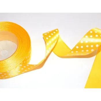 Stuha Stuha saténová s puntíkem, WSK6012, šíře 38 mm / balení 22 m