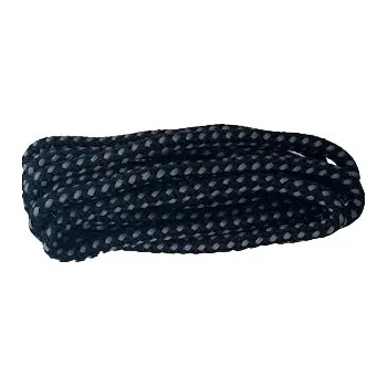 Tkaničky do bot Hrubé kulaté černo šedé pevné šňůrky do turistických bot 90cm