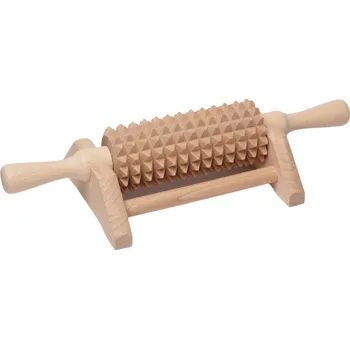 Masáž Dřevěný masážní váleček na tělo 2 v 1, chodidla, Ones, 29 x 12 x 7 cm