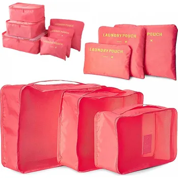 Příslušenství k zavazadlu Sada cestovních organizérů do kufru - 6 ks, lososová