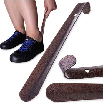Kovový obuvák na boty - 26 cm, hnědá