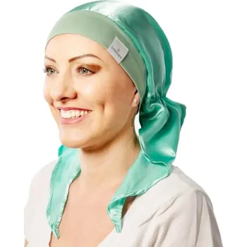 Šátek CANAVER Saténová onko šátek po chemoterapii Canaver, zelená