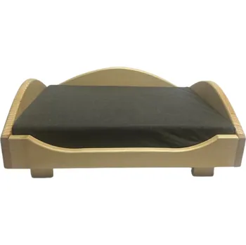 Pelíšek pro psa Svět Tlapky Dřevěný pelíšek s ortopedickou matrací ARKA Dřevina nebo odstín: Borovice (dřevo), Barva matrace: BEZ MATRACE, Rozměry: 85 x 65 x 23 cm