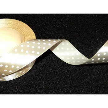 Stuha Stuha saténová s puntíkem, WSK6004, šíře 38 mm / balení 22 m