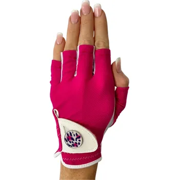 Rukavice BEST OF GOLF America dámská golfová rukavice Pink half finger Rukavice: na levou ruku, Velikost: M