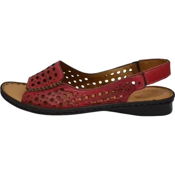 Dámské sandále Obuv dámská LISKAMM červená (Dámské kožené sandály)