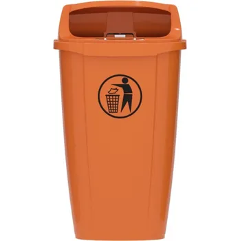 Odpadkový koš NAODPAD Městský odpadkový koš 50 l OPTIMA oranžový