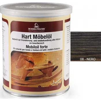 Olej na dřevo HARD FURNITURE OIL - tónovaný tvrdý olej na nábytek - 08 nero - Černý - 5 l , 10 Gloss - matný