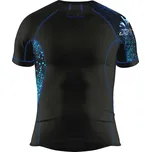 Pánské funkční triko krátký rukáv ARCHITECT černá Bamboo Ultra - Modrá / 3XL