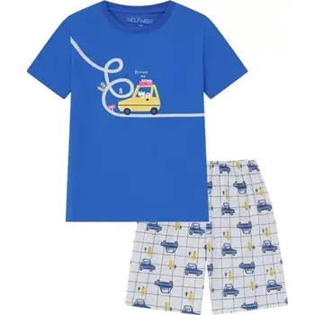 Chlapecké pyžamo Dětské pyžamo WOLF S2561 modré vel.104,116,128