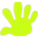 Samolepka reflexní Ruka žlutá