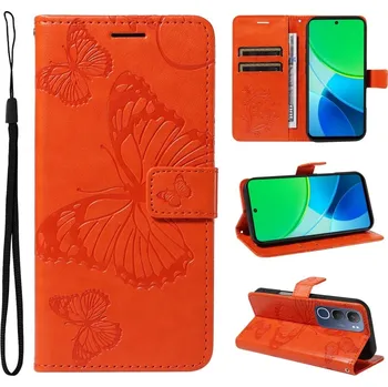 Pouzdro na mobilní telefon Big Butterfly pro Vivo Y19s oranžová