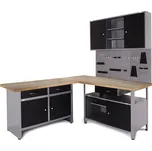 OLKIGROUP Dílenský rohový ponk KLASIK I (4dílná sestava) 3136 + DÁREK: 3x PĚNOVÁ PODLOŽKA DO ŠUPLÍKŮ v hodnotě 600,- Kč