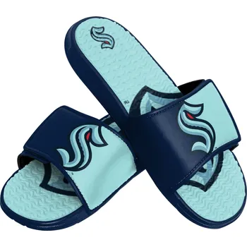 Pánské pantofle FOCO Pánské pantofle Seattle Kraken NHL Colorblock Slipper Velikost: S = 39-41 EU