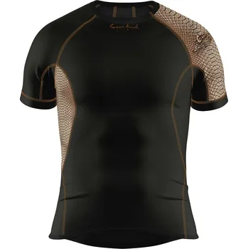 Pánské funkční triko krátký rukáv CROCODILE MAN černá Bamboo Ultra - Hnědá / XL