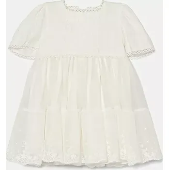 Dívčí šaty Dětské bavlněné šaty Jamiks SHADE II SHADE.II.Sukie.JLH167.G bílá 00X, vel. 110