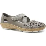 RIEKER 44856-64 beige, dámské baleriny