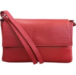 Vera Pelle kožená dámská crossbody s klopou červená 1533 D08 red