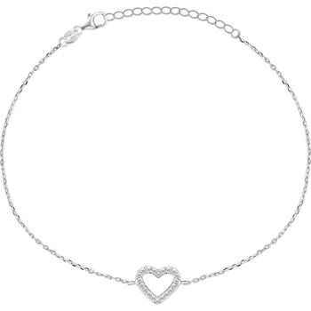 Náramek Brilio Silver Půvabný stříbrný náramek se srdíčkem BRC39W + 2 měsíce na vrácení zboží