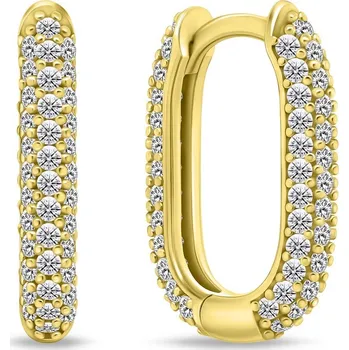 Náušnice Brilio Silver Nepřehlédnutelné pozlacené náušnice se zirkony EA856Y + 2 měsíce na vrácení zboží