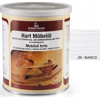 Olej na dřevo HARD FURNITURE OIL - tónovaný tvrdý olej na nábytek - 09 bianco - Bílý - 5 l , 10 Gloss - matný