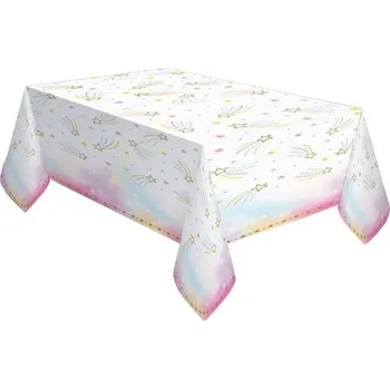 Jednorázový ubrus Papírový ubrus na stůl 180x120cm Unicorn - Amscan