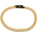 Monaco Chain náramek Classic Plain Pavé lock black 6,5 mm IZ29437BN + dárkové balení LUXUS zdarma