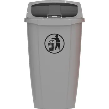 Odpadkový koš NAODPAD Městský odpadkový koš 50 l OPTIMA světle šedý