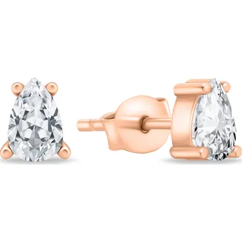 Náušnice Brilio Silver Slušivé bronzové náušnice s čirými zirkony EA860R + 2 měsíce na vrácení zboží