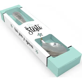 Žertovný předmět Nekupto Lžička s potiskem pastel Pro štěstí
