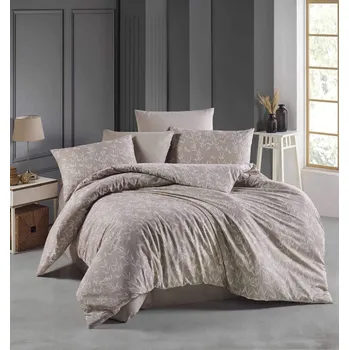 Povlečení Povlečení bavlněné Bambo Hnědé TiaHome 1x Polštář 90x70cm, 1x Přikrývka 140x200cm