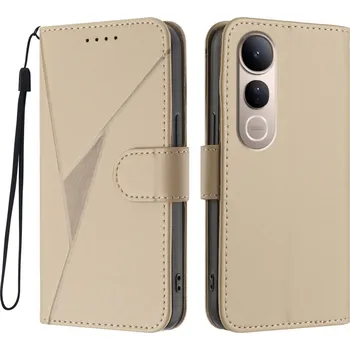 Pouzdro na mobilní telefon Triangles knížkové pouzdro na Vivo V50 Lite 4G/5G - zlaté