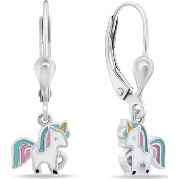 Náušnice Brilio Silver Hravé stříbrné náušnice Jednorožec EA919W + 2 měsíce na vrácení zboží