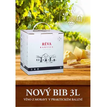 Víno Muškát Moravský - polosuché 3l Bag in box Réva Rakvice bib vino