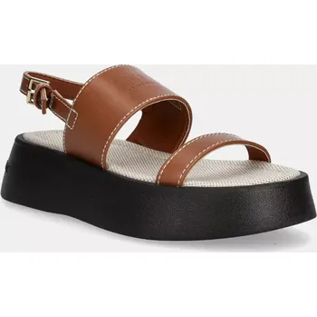 Dámské sandále Sandály Armani Exchange dámské, hnědá barva, na platformě, XDP054 XV921 01816 XDP054.XV921.01816 88X, EUR 38