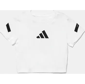 Dívčí tričko Dětské bavlněné tričko adidas JD1317 bílá 00X, vel. 170