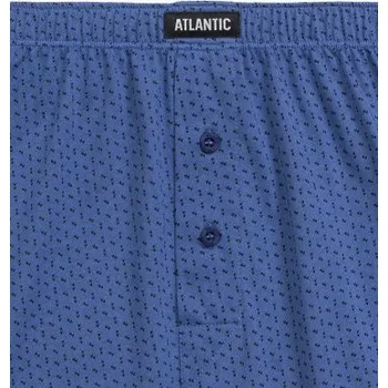 Boxerky 2 PACK pánské trenýrky Atlantic 2MBX-059 Modro-černá L