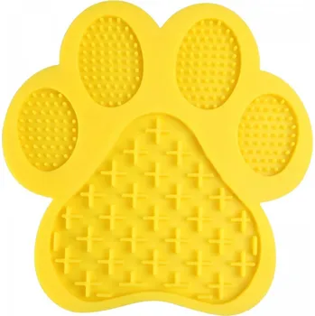 Miska pro psa Lízací podložka pro domácí mazlíčky, žlutá