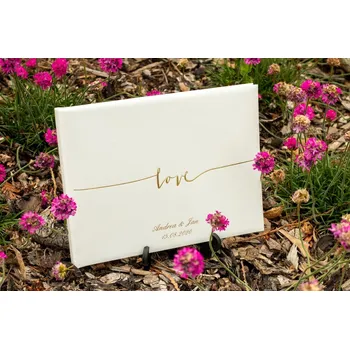 Fotoalbum Kniha hostů se zlatým Love a se jmény